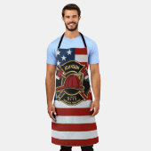 Brandweerdienst Verenigde Staten Vlag Aangepast Schort (Gedragen)