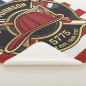 Brandweerdienst Verenigde Staten Vlag Aangepast Sherpa Deken (3/4)