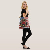 Brandweerdienst Verenigde Staten Vlag Aangepast Tote Bag (Op model)