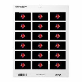 Brandweerdienst Vlag brandweerman Thin Red Line Etiket (Full Sheet)