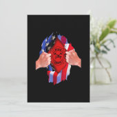 Brandweerdienst Vlag brandweerman Thin Red Line Feestdagenkaart (Staand voorkant)