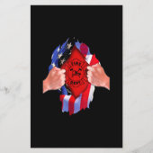 Brandweerdienst Vlag brandweerman Thin Red Line Flyer (Voorkant)