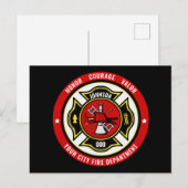 Brandweerdienst voor brandbestrijding - ADD-NAAM b Briefkaart (Voorkant / Achterkant)