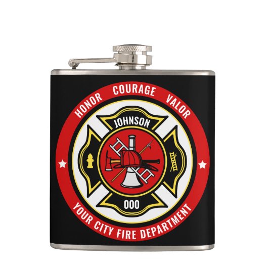 Brandweerdienst voor brandbestrijding - ADD-NAAM b Heupfles (Voorkant)