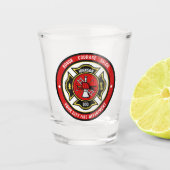 Brandweerdienst voor brandbestrijding - ADD-NAAM b Shot Glas (Voorkant)
