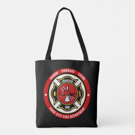 Brandweerdienst voor brandbestrijding - ADD-NAAM b Tote Bag (Achterkant)