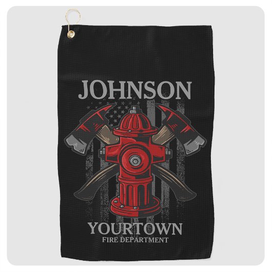 Brandweerdienst voor brandweer Hydrant USA Vlag Golfhanddoek