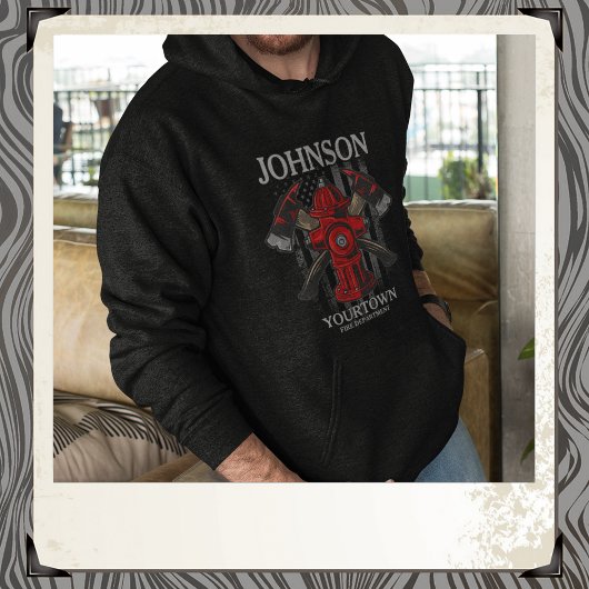 Brandweerdienst voor brandweer Hydrant USA Vlag Hoodie