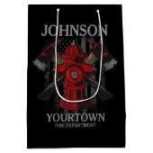 Brandweerdienst voor brandweer Hydrant USA Vlag Medium Cadeauzakje (Achterkant)