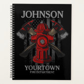 Brandweerdienst voor brandweer Hydrant USA Vlag Planner (Voorkant)