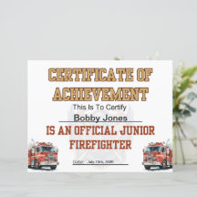 Brandweerdiploma voor Junior Brandweerman Party