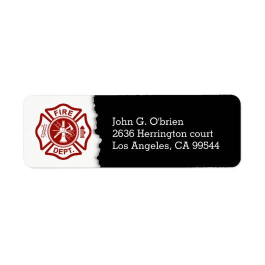 Brandweerembleem | Retouradres Etiket (Voorkant)