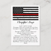 Brandweergebed Bulk Dunne Rode lijn Brandweerman Visitekaartje (Voorkant)