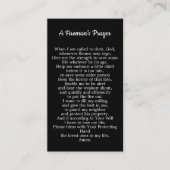 Brandweergebed met dunne rode lijn brandweerman visitekaartje (Voorkant)