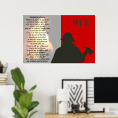 Brandweergebed Poster (Thuiskantoor)