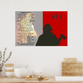 Brandweergebed Poster (Keuken)