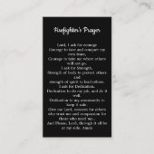 Brandweergebed vuurman met dunne rode lijn visitekaartje (Voorkant)