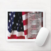 brandweergebed zwart afdrukken muismat (Met muis)