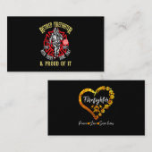 Brandweergeschenk| Brandweerman in ruste Visitekaartje (Voorkant / Achterkant)