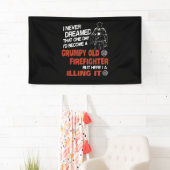 Brandweergeschenk | Knorrige oude brandweerman Spandoek (Insitu)