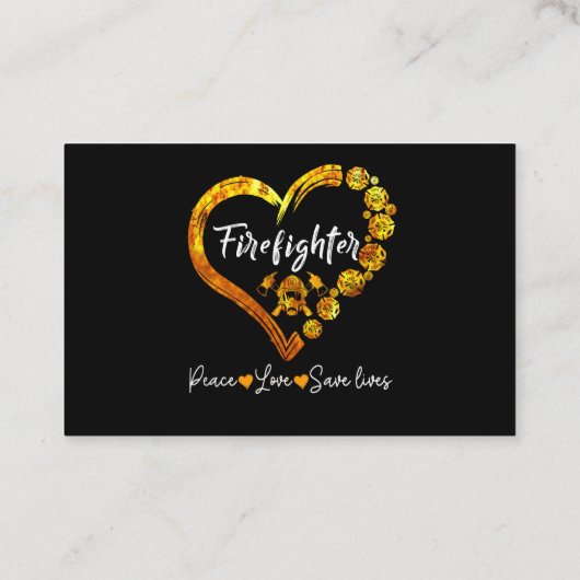 Brandweergeschenk voor Vuurman of Vrouw Visitekaartje (Achterkant)