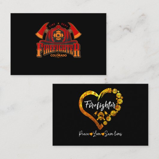 Brandweergeschenk voor Vuurman of Vrouw Visitekaartje (Voorkant / Achterkant)