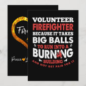 Brandweergeschenk | Vrijwillige brandweerman Feestdagenkaart (Voorkant / Achterkant)