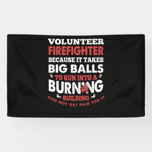 Brandweergeschenk | Vrijwillige brandweerman Spandoek (Horizontaal)