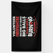 Brandweergeschenk | Vrijwillige brandweerman Spandoek (Verticaal)