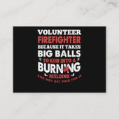 Brandweergeschenk | Vrijwillige brandweerman Visitekaartje (Voorkant)