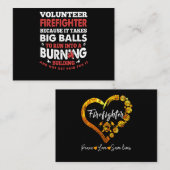 Brandweergeschenk | Vrijwillige brandweerman Visitekaartje (Voorkant / Achterkant)