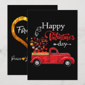 Brandweergeschenk| Vroegere brandweerman op Valent Feestdagenkaart (Voorkant / Achterkant)