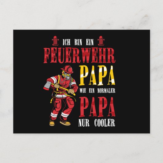 Brandweergeschenk vuurwapen Brandweergift Briefkaart (Voorkant)