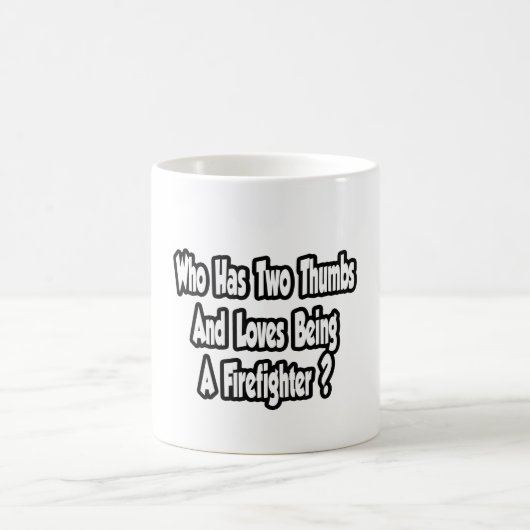 Brandweergrap...Twee duimen Koffiemok (Center)