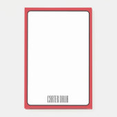 Brandweergrens Minimalistische Professionele Naam Post-it® Notes (Voorkant)