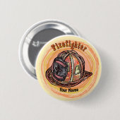 Brandweerhaak Helmpen Ronde Button 5,7 Cm (Voorkant /achterkant)