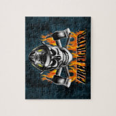 Brandweerhaak Schaal 4 en Ontvlambare assen Legpuzzel (Verticaal)