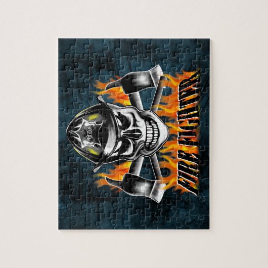 Brandweerhaak Schaal 4 en Ontvlambare assen Legpuzzel (Verticaal)