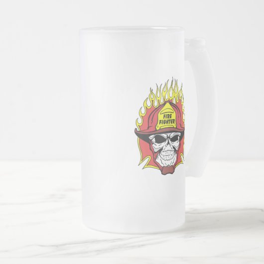 Brandweerhals Matglas Bierpul (Voorkant rechts)