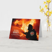 Brandweerhelden voor Bravery Blank Kaart (Gele Bloem)