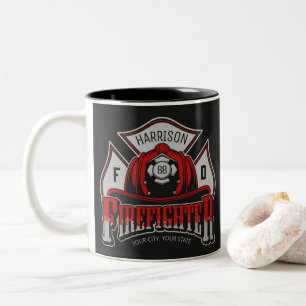Brandweerhelm ADD NAAM Brandweer Redding Tweekleurige Koffiemok