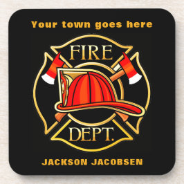 Brandweerhelm Bier Onderzetter
