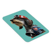 Brandweerhoofd Dachshund Magneet (Rechterzijde)