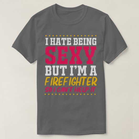 Brandweerhoofd Funny Firefighter T-shirt (Design voorkant)