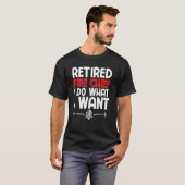 Brandweerhoofd in ruste brandweerdienst vuurwapeno t-shirt (Voorkant volledig)
