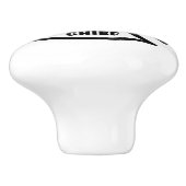 Brandweerhoofd Keramische Knop (Zijkant)