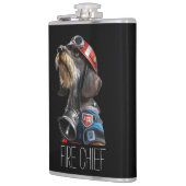 Brandweerhoofd Wire-Hair Dachshund Dog Heupfles (Links)