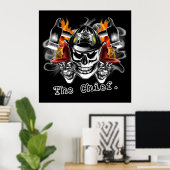 Brandweerhuiden: De chef. Poster (Thuiskantoor)