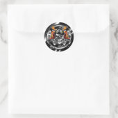 Brandweerhuiden: De chef. Ronde Sticker (Tas)