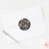 Brandweerhuiden: De chef. Ronde Sticker (Envelop)